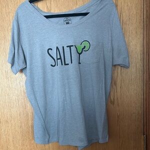 30A salty T shirt /Blue and Gray Relaxed Short Sleeve Tee